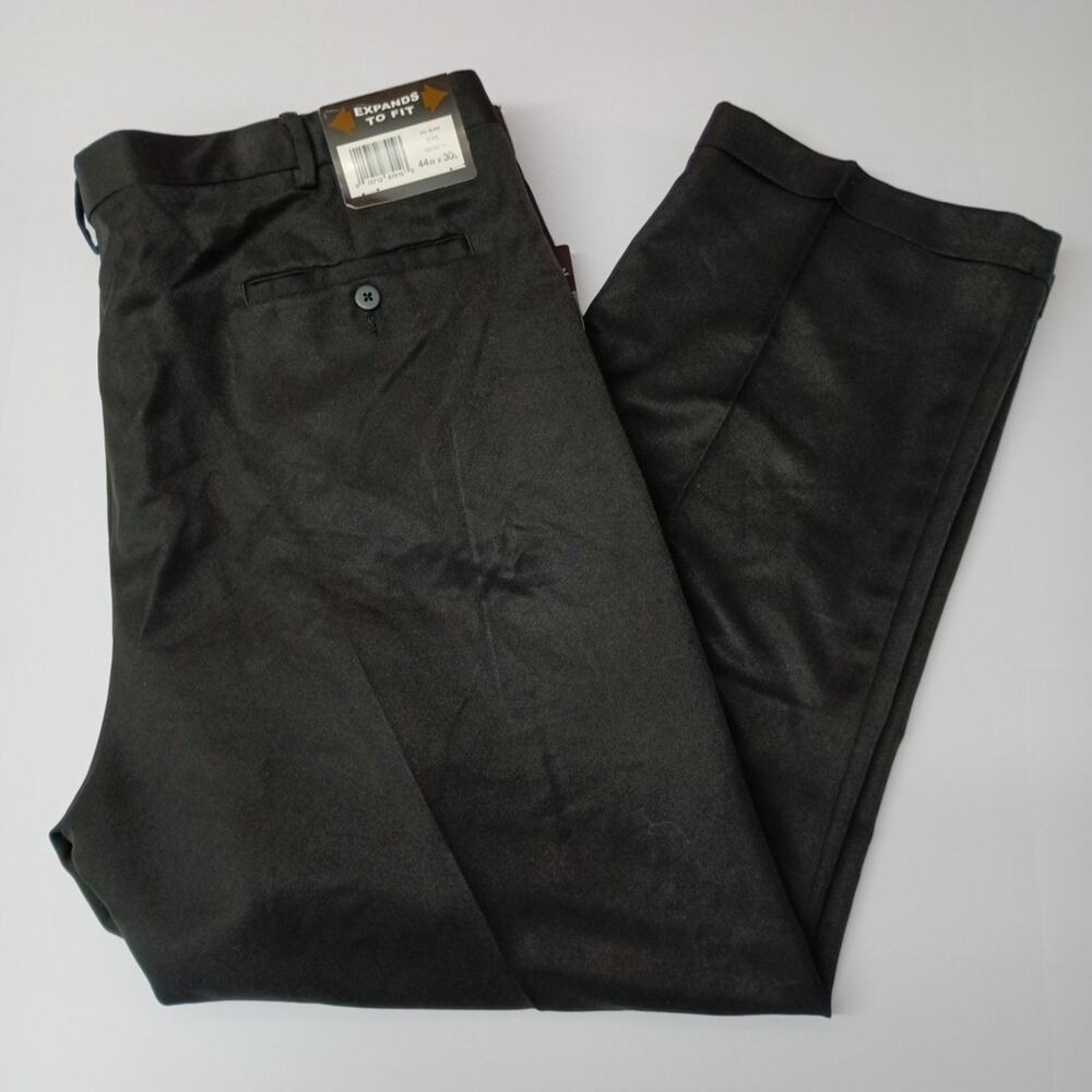 Savane Dress Pants Men's Size 44x30 Straight Pleated‎ Black